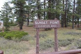 Bryce Sunset Point Sign